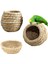 12CM x 13CM Stili Doğal Elyaf Saman Kuş Yuvası Kuş Kafesi Papağan Istirahat Yetiştirme Yeri El Yapımı Sıcak Pet Yatak Odası Papağanlar Kanaryalar Güvercin Güvercin (Yurt Dışından) 2