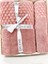 2'Li Jakarlı Kutulu Banyo Havlu Hamam Takımı 1 Adet 70 x 140, 1 Adet 50 x 90 cm 1