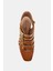The Clarra Buckle Kadın Taba Croco Topuklu Tasarım Ayakkabı 4