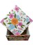 Renkli Çiçek Baskılı Hediye Kutusu 25X25X12CM 3