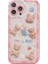 Apple iPhone 15 Pro Uyumlu Ayıcık ve Tavşan Figürlü Silikon Kılıf - Pembe (Bear And Rabbit) 2