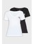 Calvin Klein Logolu Pamuklu V Yaka Relaxed Fit 2 Pack T Shirt J20J223447BEH Kadın T Shirt J20J223447 Beh 1