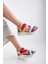 Sandal Spor SS001 Kadın Dolgu Topuklu Spor Sandalet Fuşya - Beyaz 3
