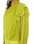 Omuz Fırfırlı Yaka Gipeli Şifon Bluz 6001-OLIVE 3