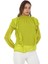 Omuz Fırfırlı Yaka Gipeli Şifon Bluz 6001-OLIVE 4