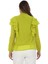 Omuz Fırfırlı Yaka Gipeli Şifon Bluz 6001-OLIVE 5