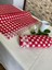 Güpürlü Pötikare Runner 40 x 120 cm ve 6 Adet Peçete 40 X40 (1 Inci Kalite Duck Keten) 1