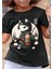 Siyah Samurai Cat Unisex T-Shirt 1