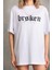 Smg Butik Unisex Baskılı Oversize T-Shirt - Beyaz 3