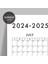 Amerikan Standardı 2024 -2025 Akademik Duvar Takvimi Temmuz Başlangıçlı Pazar Günü Başlangıçlı 3