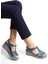 Deri Kot Mavi Anatomik Taban Comfort Kadın Sandalet TMD202455 1