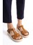 Deri Taba Anatomik Taban Comfort Kadın Sandalet TMD202414 5