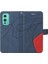 Kart Yuvası Standı Iki Renkli Dikiş Pu Deri ile Oneplus 9 Için Kılıf (Yurt Dışından) 4