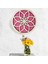 Ahşap Yuvarlak Lotus Çiçeği Kabartmalı Tablo 60 cm 1