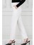Cepli Dar Paça Pantolon-Beyaz 5