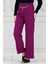 Zincir Detaylı Bol Paça Pantolon-Mor 4