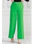 Beli Zincir Detaylı Bol Paça Pantolon-Yeşil 3