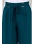 Halka Detay Bol Paça Pantolon-Petrol 4