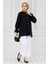 Arkası Pileli Kolu Büzgülü Tunik-Siyah 1