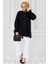 Arkası Pileli Kolu Büzgülü Tunik-Siyah 3