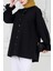 Arkası Pileli Kolu Büzgülü Tunik-Siyah 4
