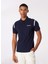 Düz Lacivert Erkek Polo T-Shirt D4SM-TST3245 4