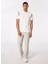 Düz Beyaz Erkek Polo T-Shirt D4SM-TST3245 2