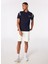 Düz Lacivert Erkek Polo T-Shirt D4SM-TST3245 3