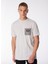 Gri Erkek Bisiklet Yaka Normal Kalıp T-Shirt FOA403729_CLASSIC B1B Pocket Tee 1