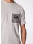 Gri Erkek Bisiklet Yaka Normal Kalıp T-Shirt FOA403729_CLASSIC B1B Pocket Tee 4