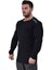 Siyah Slim Fit Sweatshirt Fitness Üst Big Sam 4689 3