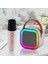 Rgb Işıkl Mikrofonlu Taşınabilir Bluetooth Hoparlör Kablosuz Karaoke Müzik Eğlence 1