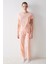 Peach Dotted Pantolon Pijama Takımı 1