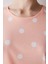 Peach Dotted Pantolon Pijama Takımı 4