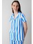 Ent Mixed Stripes Mavi Gömlek Pantolon Pijama Takımı 2