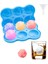 Ice Cube Tepsiler, 1,8 Inç 6 Boşluklu Silikon Gül Buz Topu Makinesi, Kokteylleri Soğutmak Için 3D Çiçek Formu, Viski ve Meyve Suyu Yapımı, Dondurma, Gül Mavisi (Yurt Dışından) 1