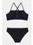 Genç Kız Siyah Silver Bandeau Bikini Takımı 1