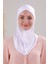 Tesettür Hijab Çapraz Deniz Havuz Spor Boyunluklu Penye Bone Ekru 1