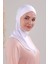 Tesettür Hijab Çapraz Deniz Havuz Spor Boyunluklu Penye Bone Ekru 2