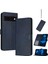 Kart ile Toka ile Google Piksel 8A Saf Renk Kickstand Için Flip Case (Yurt Dışından) 1