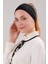 Sihirli Yapışkanlı Kaymayan Bandana Spor Bone Siyah 2