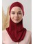 Kadın Tesettür Boyunluklu Hijab Spor Bone Bordo 1