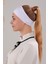 Sihirli Yapışkanlı Kaymayan Bandana Spor Bone Beyaz 1