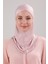 Tesettür Hijab Çapraz Deniz Havuz Spor Boyunluklu Penye Bone Pudra 1