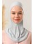 Kadın Tesettür Hijab Boyunluklu Spor Bone Gri 2
