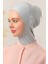 Kadın Tesettür Hijab Boyunluklu Spor Bone Gri 4