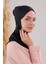 Tesettür Hijab Çapraz Deniz Havuz Spor Boyunluklu Penye Bone Siyah 2