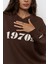 1970S Kahverengi Oversize Unisex Sweatshirt 5