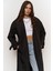 Femme Siyah Oversize Trençkot 5