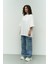 Collection Eat Sleep Beyaz Oversize T-Shirt 3